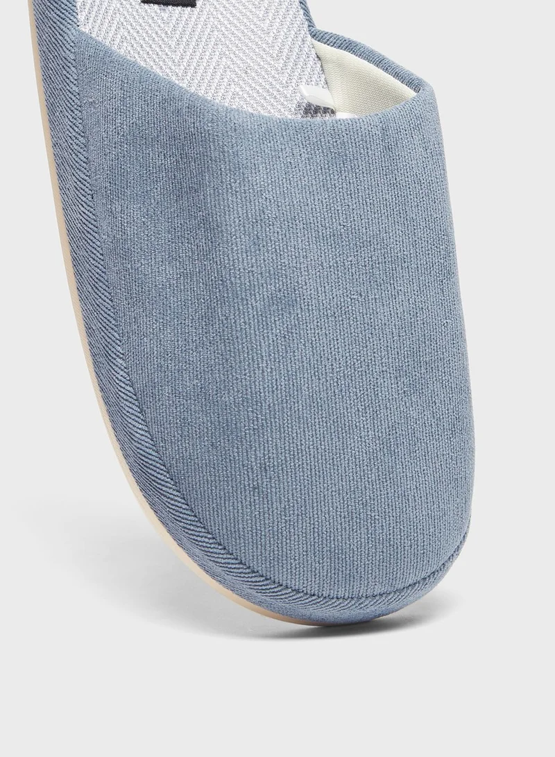 DUCHINI Logo Bedroom Slippers