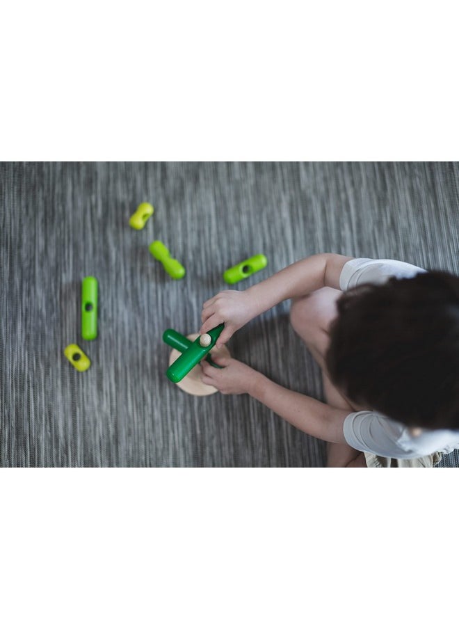 PlanToys Stacking Toys Tree Set - Chemical-Free Toddler Toys Featuring 9 Wooden Pieces  - Image 5