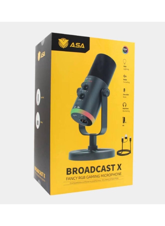 asa Asa Broadcast X Rgb Gaming Microphone Z0F96BCC3B613E74CA95FZ