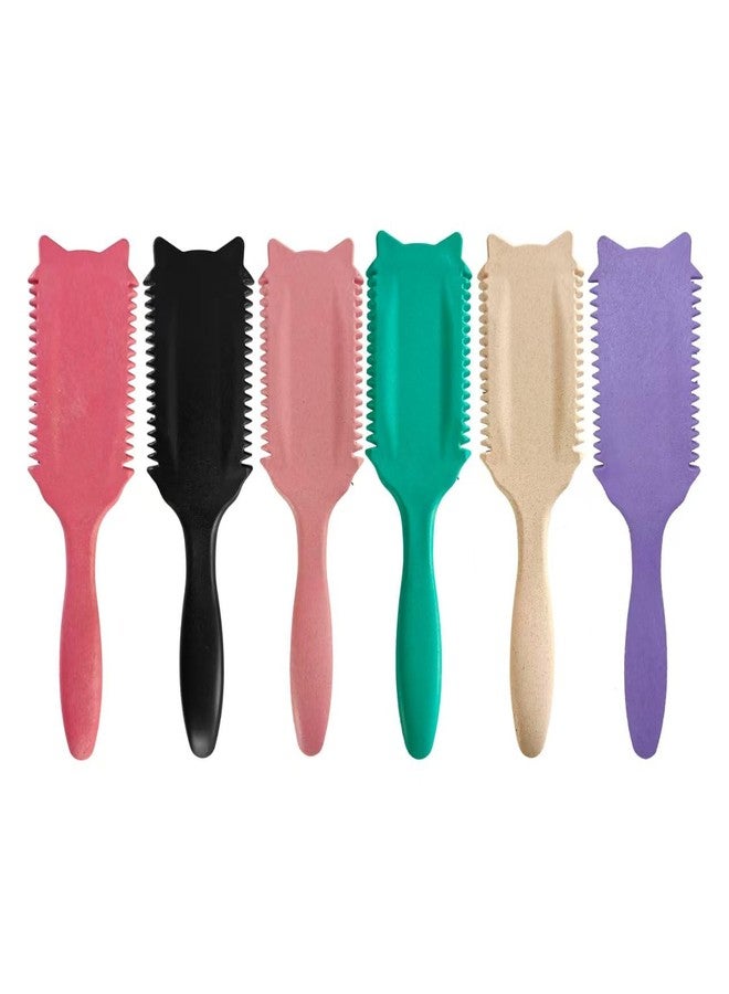 WDF Curl Defining Brush,Brush Styling for Curly Hair Waves,Defining Hair Curls For Women and Girls,New Cat Head Shape,Green - Image 4