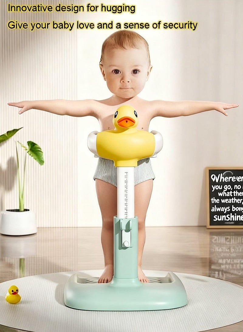 مس تيارا حامل استحمام للأطفال، محطة استحمام على شكل بطة بارتفاع قابل للتعديل مع قاعدة غير قابلة للانزلاق، مساعد استحمام محمول، حامل استحمام ذكي لتدفق المياه، حامل استحمام قابل للعناق للأطفال الرضع والأطفال الصغار - Image 4