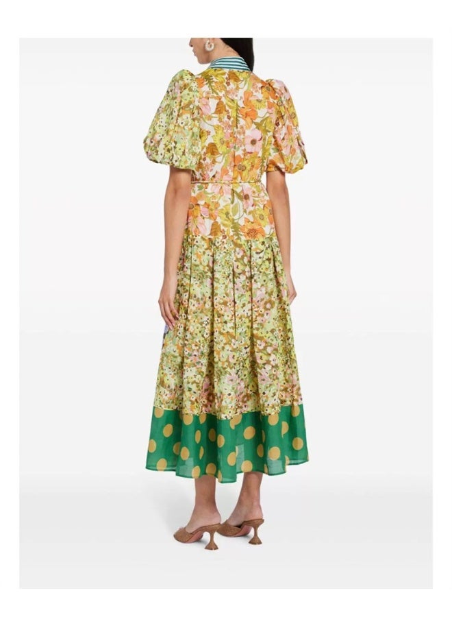 Madam Uniq Patchwork Midi Dress - Image 3