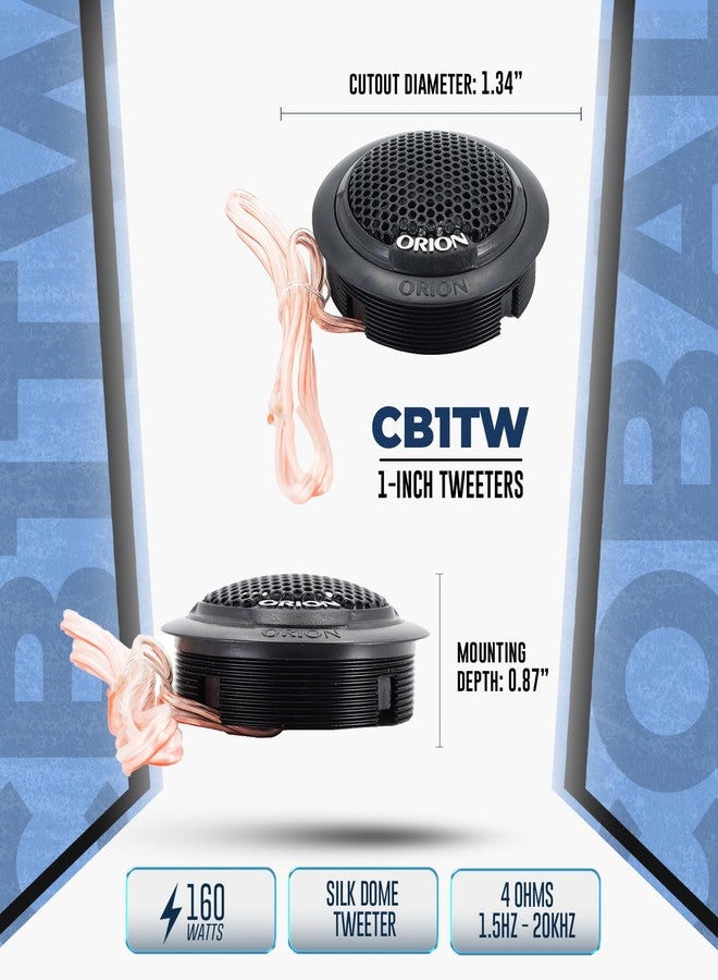 ORION Cobalt Series CB1TW 1” Silk Dome Tweeter | Surface/Flush/Angle Mount, 40W RMS, 160W Max - Pro Car Audio Tweeter (Pair) - Image 3