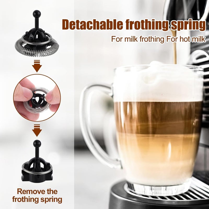 HYRAINBOW Milk Frother Replacement Whisk, Compatible with Nespresso Milk Frother 3/4/Plus, Modern Black Plastic & Stainless Steel Whisk with Nespresso Coffee Machine Accessories - Image 5