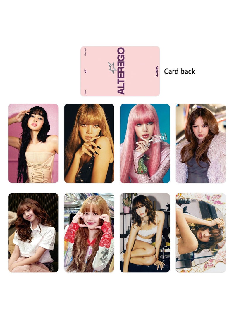 NIBEMINENT 8 قطع بطاقات لومي بلاك بينك ليزا لمجموعة الهدايا لمحبي المعجبين - Image 1