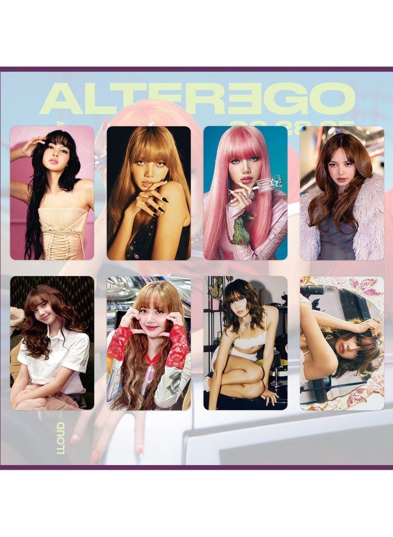 NIBEMINENT 8 قطع بطاقات لومي بلاك بينك ليزا لمجموعة الهدايا لمحبي المعجبين - Image 2