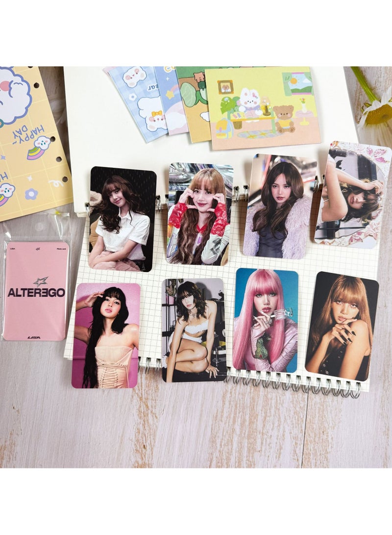 NIBEMINENT 8 قطع بطاقات لومي بلاك بينك ليزا لمجموعة الهدايا لمحبي المعجبين - Image 3