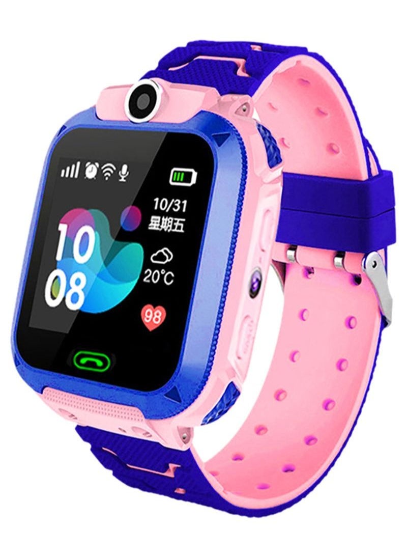 Generic - Q12 Kids Smart Watch Phone with LBS Tracking and SIM Card Support pink - Image 1