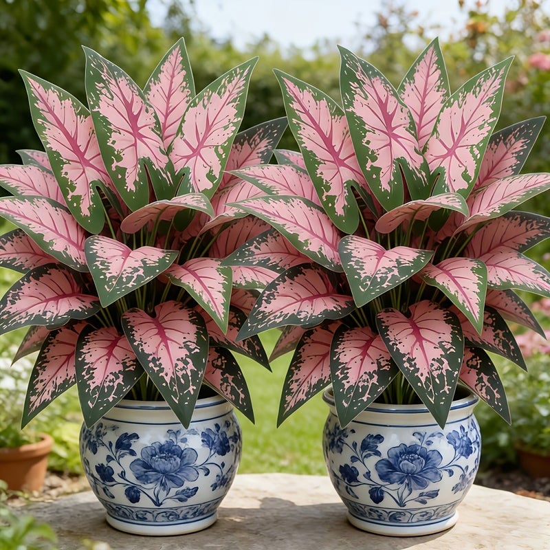 Nordic Fashion Worth Having Large Simulated Pink Core Pothos Plant Artificial Faux Greenery Realistic Lush Green Leaves Home Decoration Indoor Outdoor Multi Scene Placement Ideal Home Garden Office Weddings Balconies - Image 5