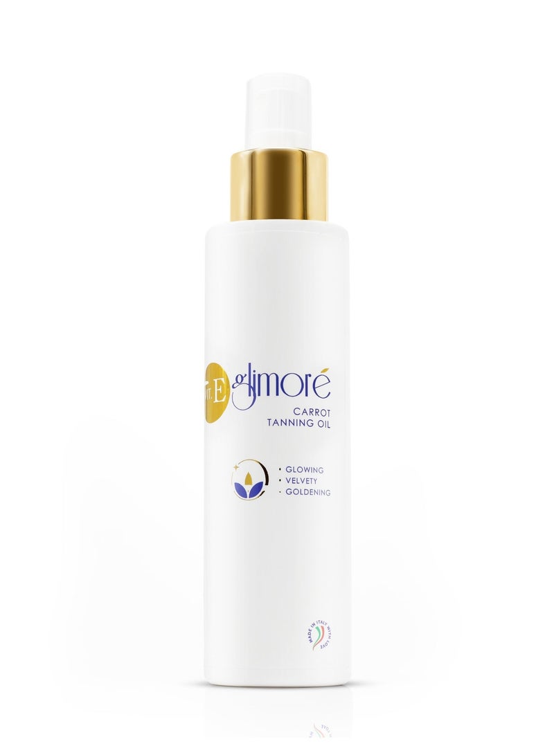 glimore Carrot Sun Oil Tanning Oil 150ml – Natural Carrot Root Extract & Sweet Almond Oil – Nourishing Tan Enhancer for Golden Glow – Vitamin E & Botanical Oils – Low UV Protection for Experienced Tanners - Image 1