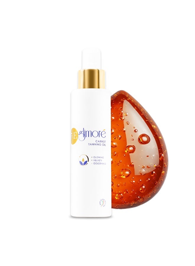 glimore Carrot Sun Oil Tanning Oil 150ml – Natural Carrot Root Extract & Sweet Almond Oil – Nourishing Tan Enhancer for Golden Glow – Vitamin E & Botanical Oils – Low UV Protection for Experienced Tanners - Image 1