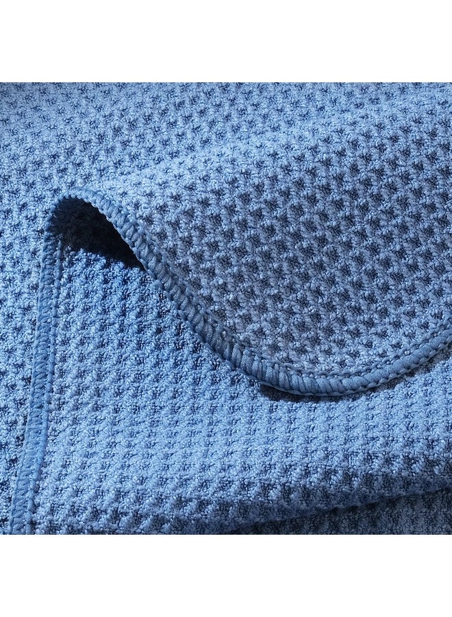 POLYTE Premium Microfiber Kitchen Dish Hand Towel Waffle Weave 12 Pack (16x28 in, Dark Blue, Gray, Off White) - Image 5