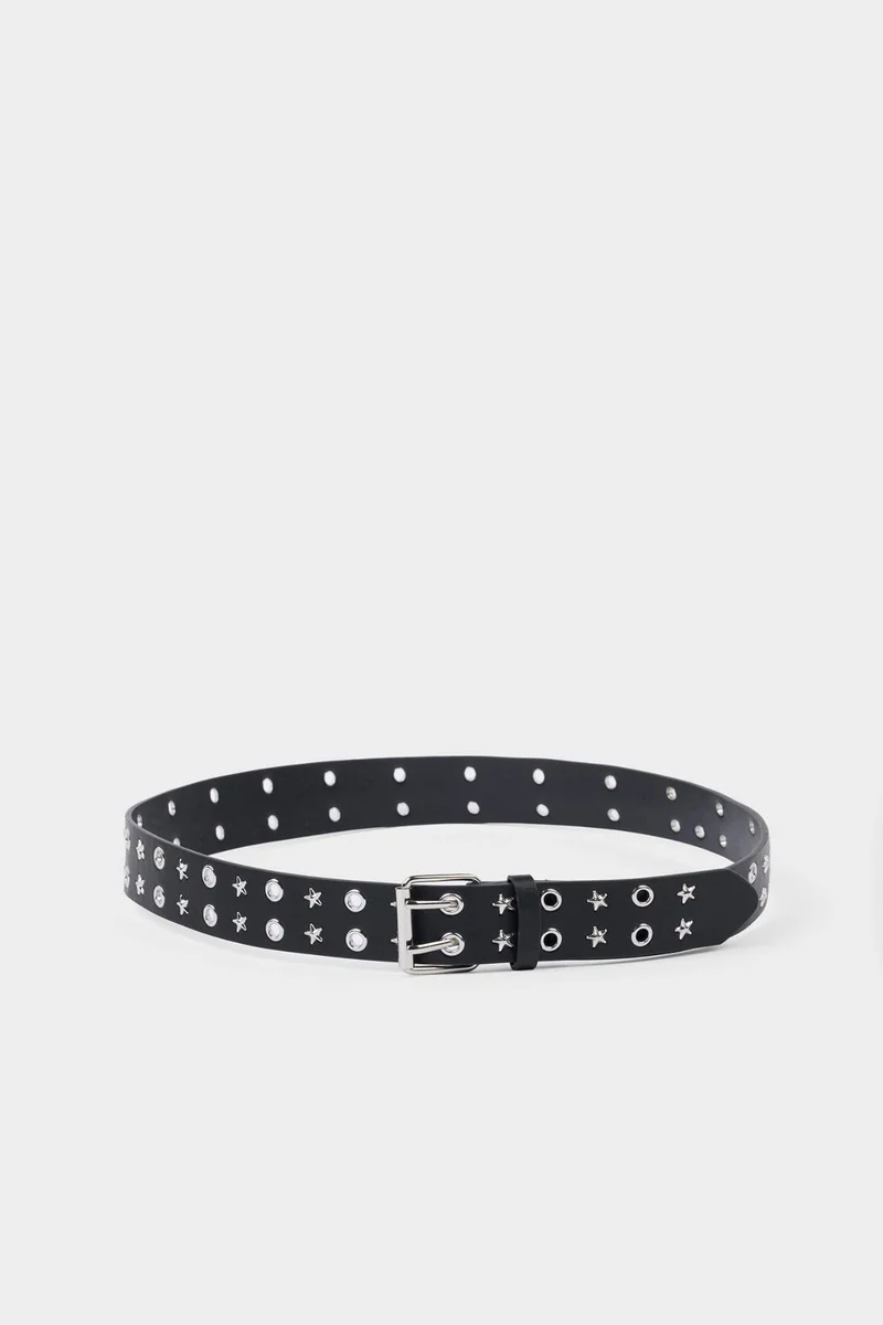 Woman Rectangle Clasp Faux Leather