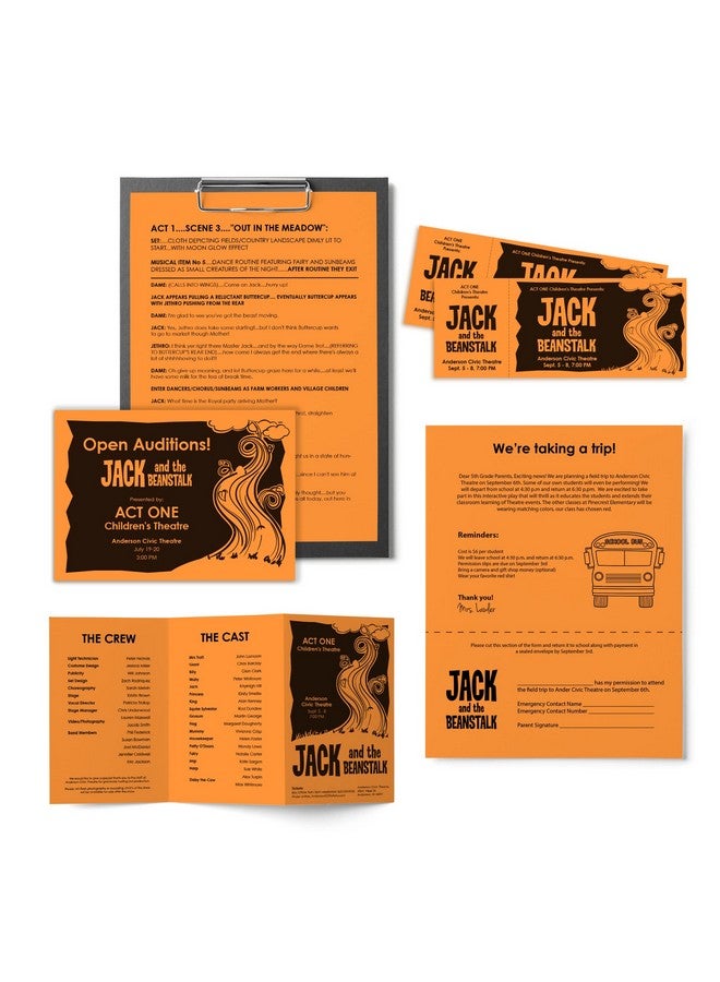 نينا ورق ألوان زاهية من أستروبرايتس مقاس 8 1/2 بوصة. × 11 بوصة. حزمة برتقالية كونية معتمدة بوزن 24 رطلاً من 500 ورقة 21658 - Image 5