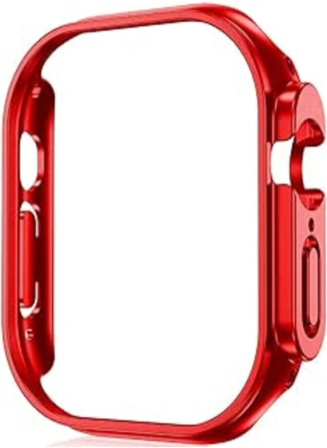 Generic - Compatible with Apple Watch Ultra 49mm Series 8 Case, All Edges Bumper Polycarbonate Hard Case Bumper Bumper Bumper Bumper Bumper Bumper Frame Cover [No Screen Protector] - Red - Image 1