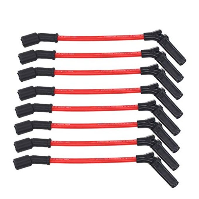 NewYall Pack of 8 10.5mm Spark Plug Wires for Cadillac Escalade Hummer H2 Pontiac G8 Chevrolet Avalanche Camaro Colorado Impala P30 Silverado Suburban Tahoe Trailblazer GMC Canyon Savana Yukon - Image 4