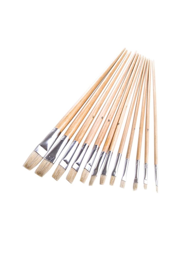 Uken Uken Artist Brush Flat Head 12 Piece Set U39579 - Image 2