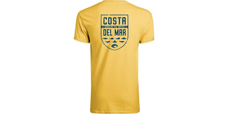 Costa Del Mar Species Shield Short Sleeve T Shirt, Butter, Large