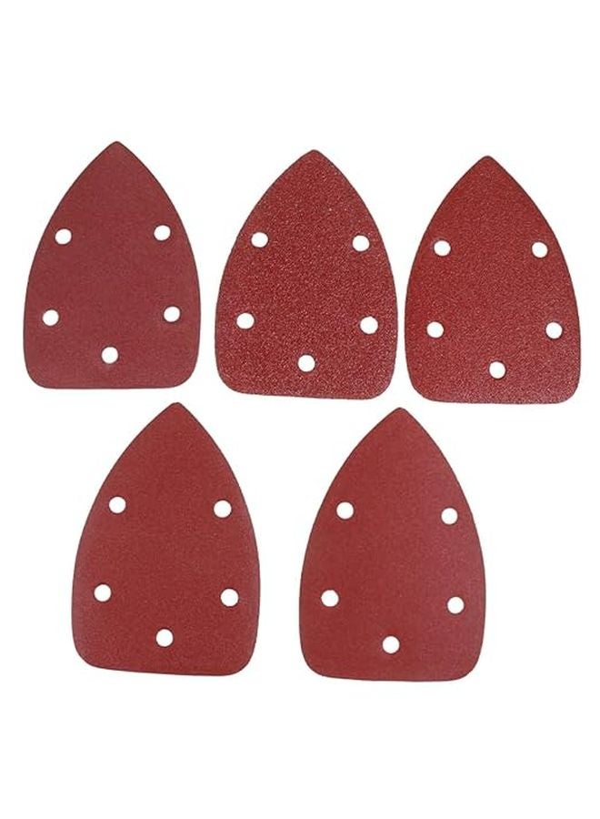 مثلث ورق الصنفرة البني 50 قطعة مع ثقوب للتلميع مقاومة للتآكل درجات خشونة متنوعة للاستخدام المنزلي - Image 1