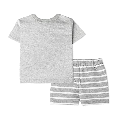 ARIEL Baby Boys & Baby girls Cotton Printed Round Neck Half Sleeve T-shirt & Short Trendy Summer Clothing Sets(AR-BHALFSS-1824-Grey-Dog_Multicolor_18 Months - 24 Months) - Image 2