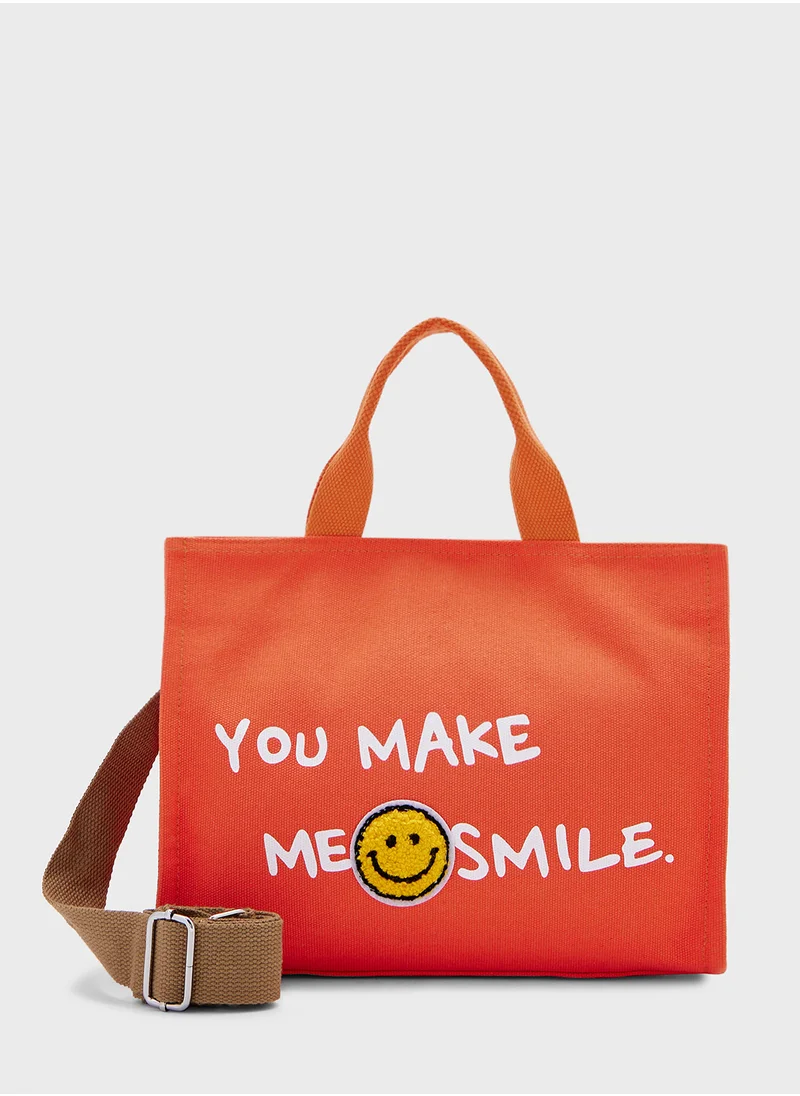 Ginger Smiley Mini Tote Bag