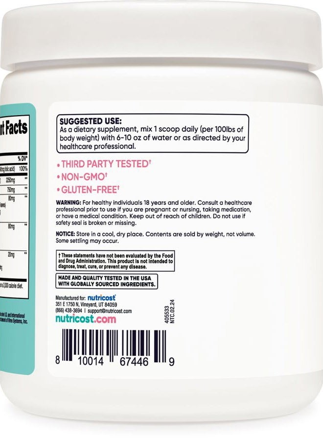 Nutricost Creatine Monohydrate Powder for Women, Micronized, Unflavored, 100 Servings - Vegetarian, Non-GMO, Gluten Free - Image 4