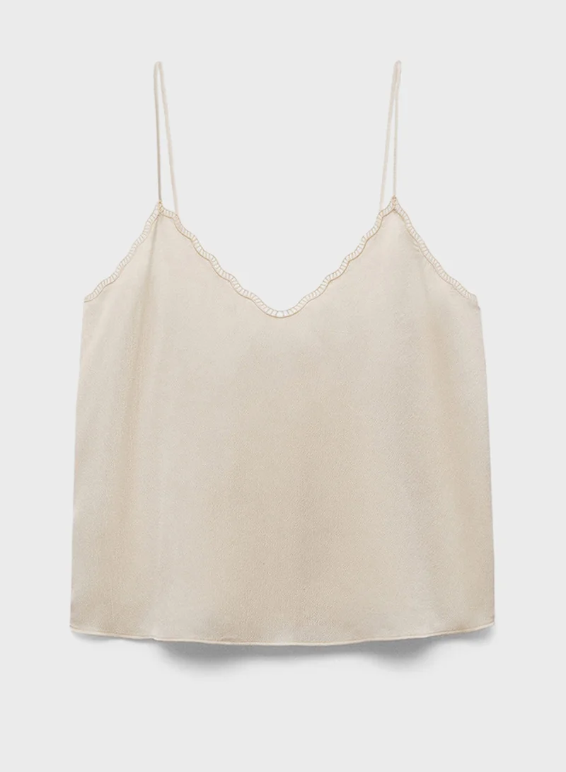 مانجو Satin Top With Straps