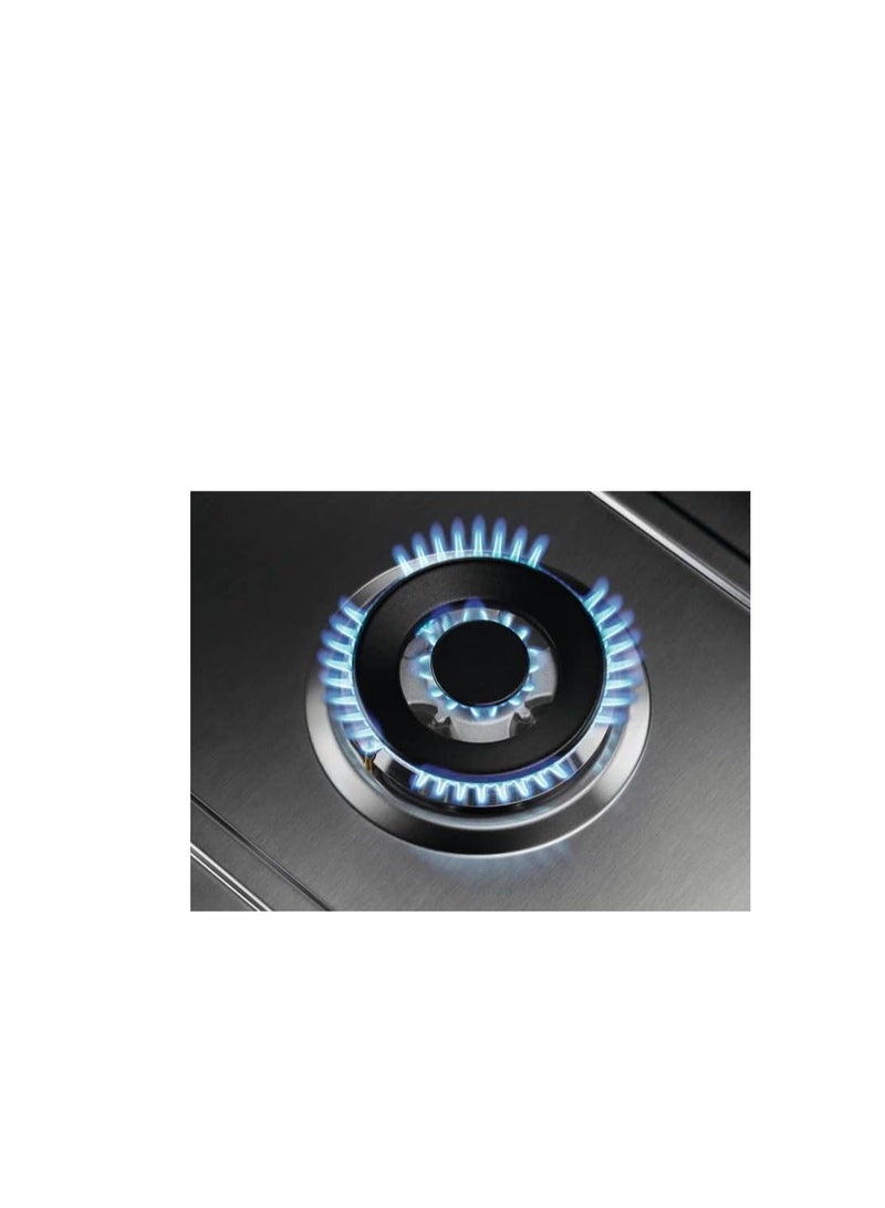 زانوسي بوتاجاز بلت ان زانوسي ، مسطح 75سم  ، 5 شعلة ، أمان ستانلس ستيل ، غاز - ZGH76534XS - Image 4