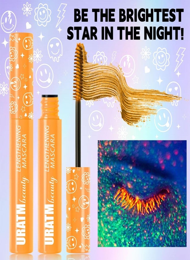 DENESTUP 6 Colors Mascara for Eyelashes, Voluminous Eyelash Mascara Red Orange Yellow Purple Green Blue Colored Lengthening Defining Curling Eyelashes, Waterproof No Smudge Eyes Makeup - Image 4