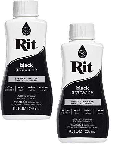 Rit All-Purpose Liquid Dye, 8 Ounce, Black - 2 Pack - Image 1