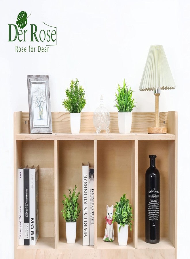 Der Rose 4 Packs Small Fake Plants Mini Artificial Faux Plants in Pots for Home Office Bedroom Living Room Decor - Image 5