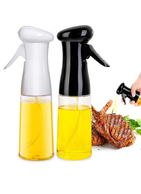 Olive Oil Dispenser Bottle 2 Pack, Food Grade Oil Sprayer Dispenser Mister, BPA-FREE Oil Spray Bottle, Multipurpose Sprayer for Air Fryer, Frying, Salad, Baking, BBQ, 7oz/200ml