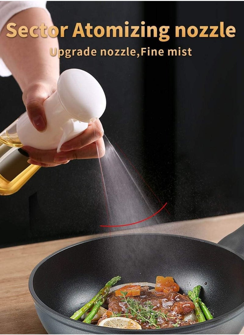 URbazaar - Olive Oil Dispenser Bottle 2 Pack, Food Grade Oil Sprayer Dispenser Mister, BPA-FREE Oil Spray Bottle, Multipurpose Sprayer for Air Fryer, Frying, Salad, Baking, BBQ, 7oz/200ml - Image 1