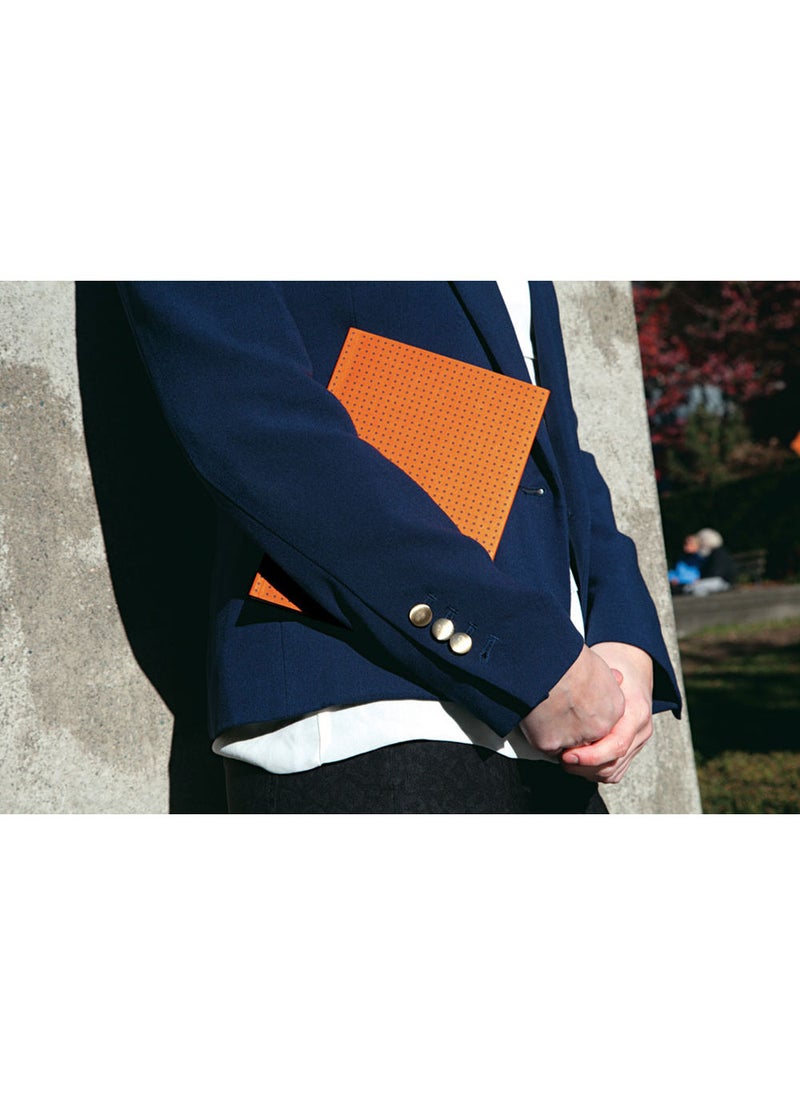 Paper-Oh Circulo Orange on Grey A5 Unlined Wrap Closure 112 Pages 100gsm Notebook - Image 4