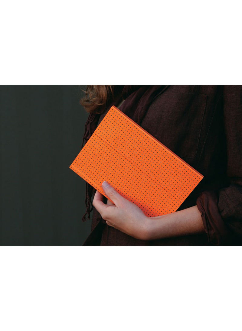 Paper-Oh Circulo Orange on Grey A5 Unlined Wrap Closure 112 Pages 100gsm Notebook - Image 5
