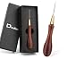 DIUDUS Leather Wooden Handle Scratch Awl Wooden Handle Scratch Awl Tool Leather Sewing Awl for Leather Punch Hole or DIY Handmade - Image 2