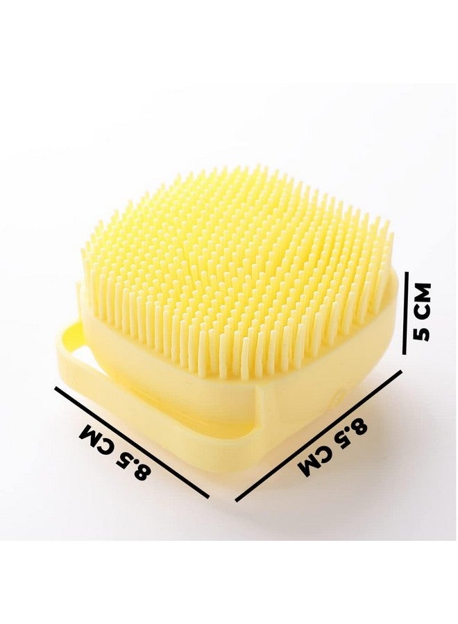 هارتس فرشاة للكلاب مع حاوية شامبو | فرشاة استحمام للقطط والكلاب للاستحمام | تقشير | فرك | تدليك واسترخاء | سيليكون ناعم | مناسب لجميع الحيوانات الأليفة | Pt230Y | أصفر - Image 2