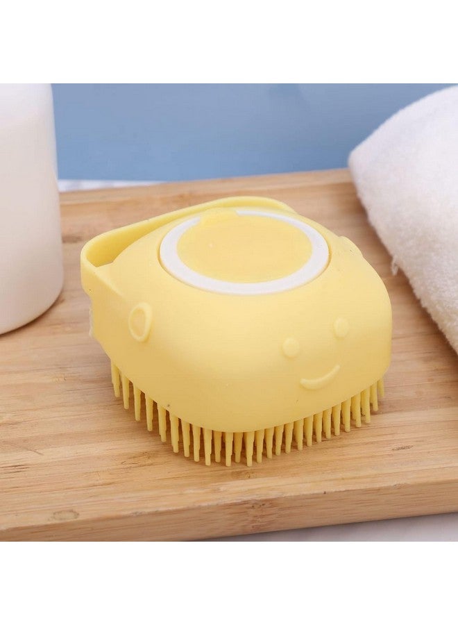 هارتس فرشاة للكلاب مع حاوية شامبو | فرشاة استحمام للقطط والكلاب للاستحمام | تقشير | فرك | تدليك واسترخاء | سيليكون ناعم | مناسب لجميع الحيوانات الأليفة | Pt230Y | أصفر - Image 1