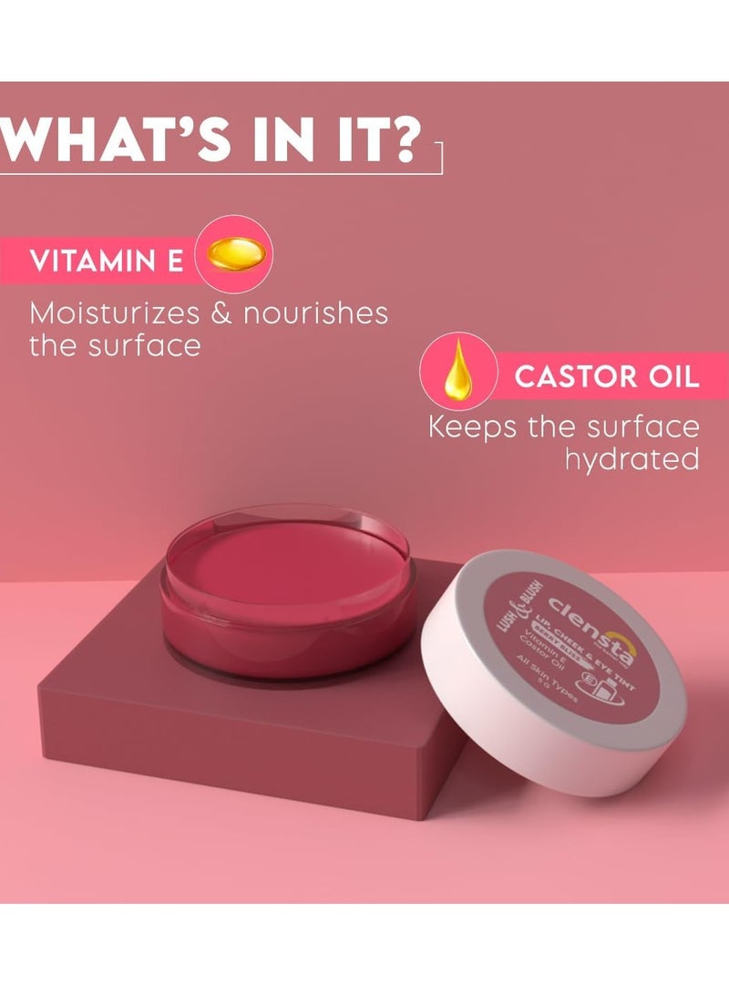 Clensta Lip Cheek Tint Tropical Bronze with Goodness of Vitamin E Castor Oil 5G - Image 4