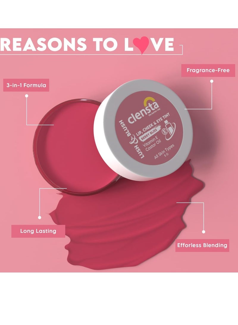 Clensta Lip Cheek Tint Tropical Bronze with Goodness of Vitamin E Castor Oil 5G - Image 3