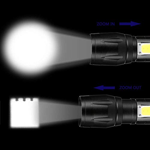 Care4 Care 4 LED Flashlight with COB Light Mini Waterproof Portable LED XPE COB Flashlight USB Rechargeable 3 Modes Pen Clip Light Flashlight with Hanging Rope Small Size Black Colored - Image 3