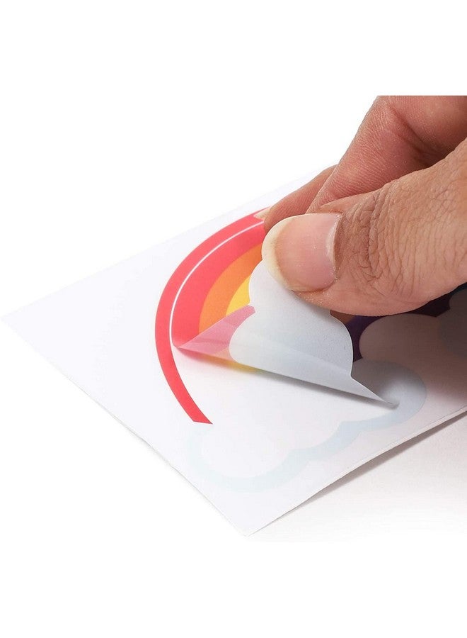 بلو باندا ملصق فينيل مقاوم للماء بألوان قوس قزح الملونة (3.5 × 2 بوصة، عبوة من 36 قطعة) - Image 4