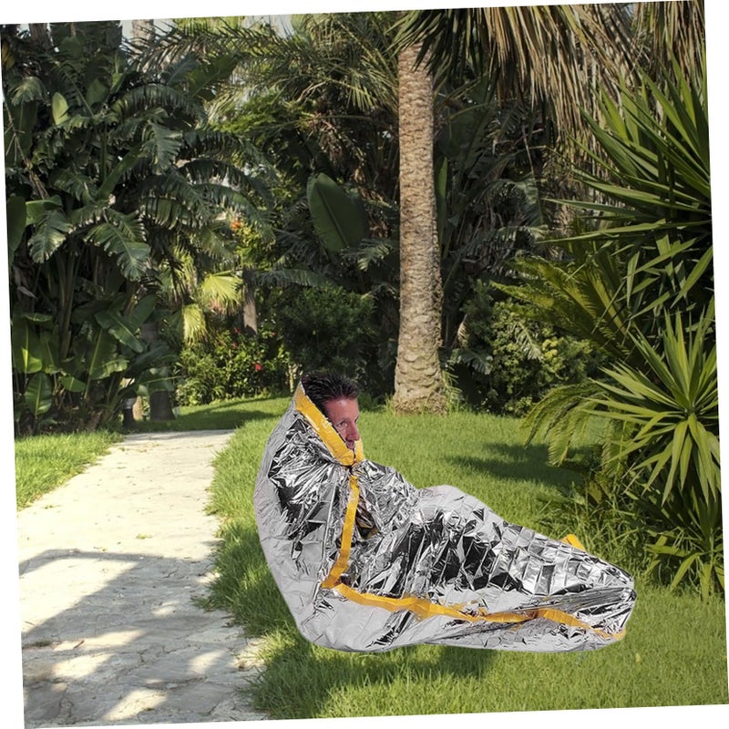 Emergency Sleeping Bag Liner Thermal Lightweight Portable for Camping Hiking Survival Kit Random Color - Image 5