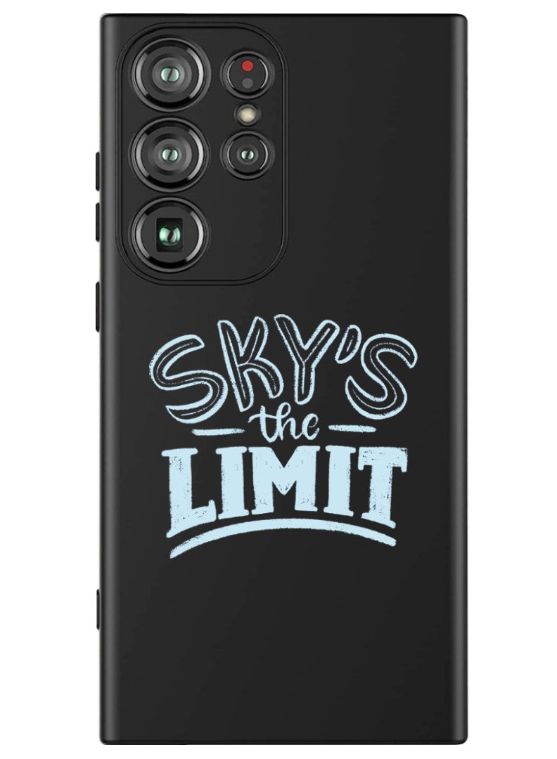 Theodor Protective Slim Fit Case Liquid Silicone Cover with Full Body Protection Anti-Scratch Shockproof Case For Samsung Galaxy S24 Ultra (Black) - sky is the limit - Image 1