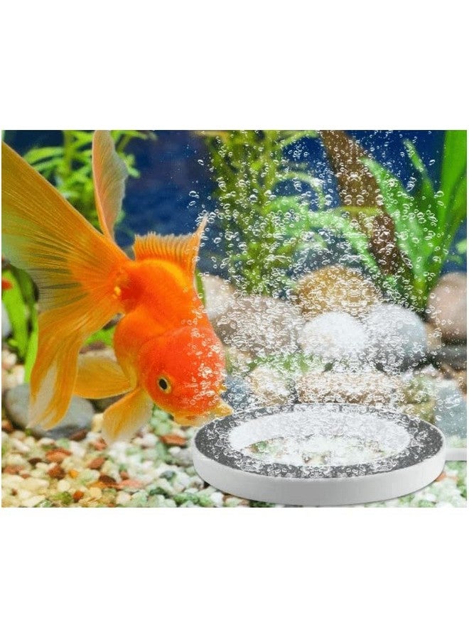 VAYINATO® 3 Inch (Pack of 2) Ring Disk Bubble Aquarium Durable Oxygen Air Pump Air Stone with 3 Meter Air Tube for Fish Tank (Random Color) by Petzlifeworld - Image 2