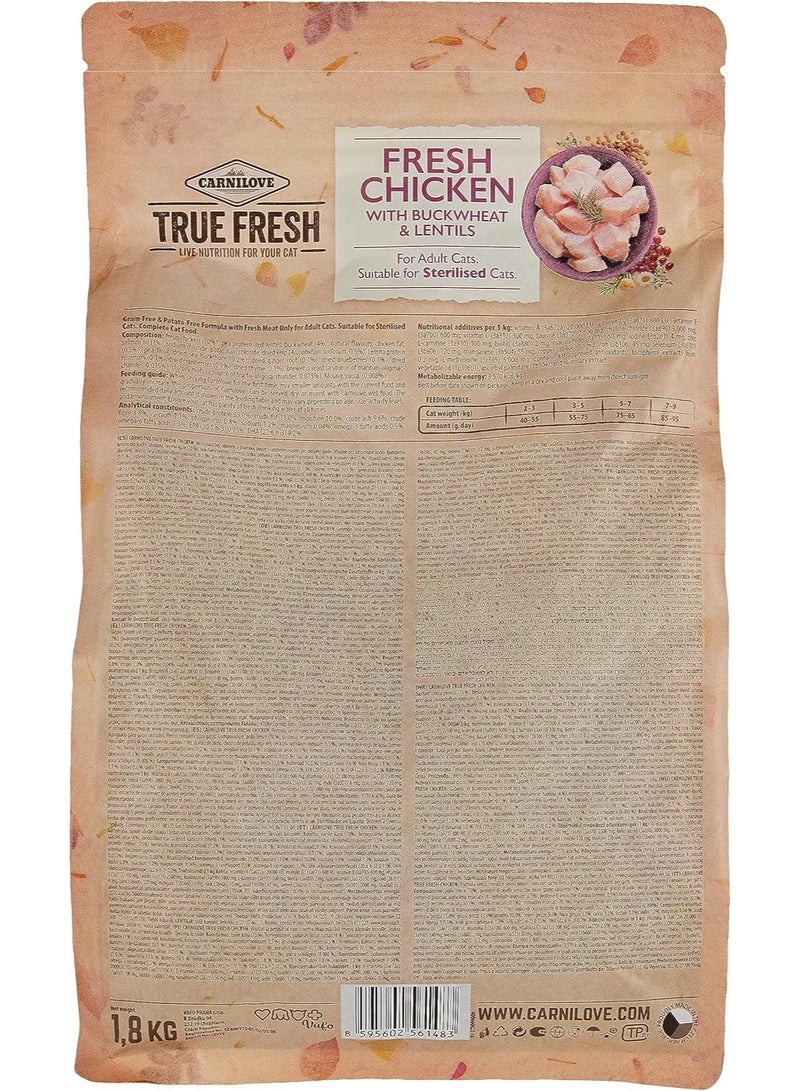 CARNILOVE Carnilove True Fresh Chicken for Adult Cats 1.8kg - Image 2