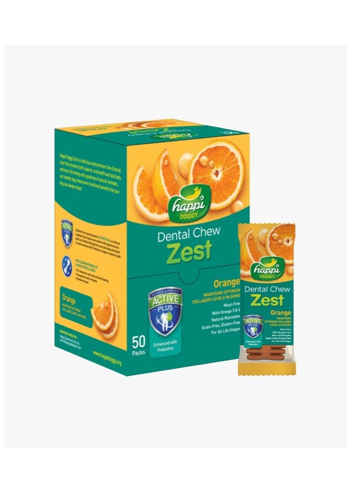 HAPPY DOG Happi Doggy Dental Chew Zest-Orange - Image 3