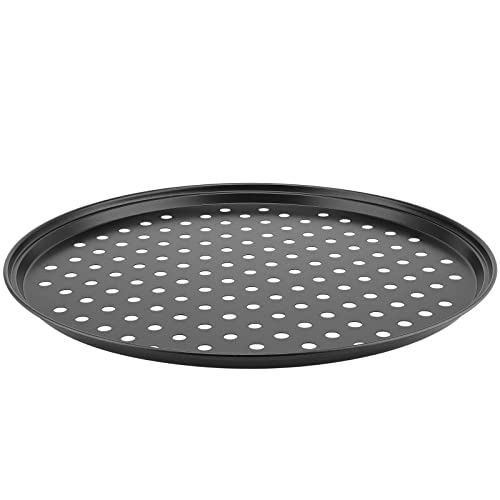 MANCHAP 4 Pack 12 Inch Round Pizza Baking Pan with Holes, Pizza Pan for Oven, Carbon Steel Non-stick Pizza Crisper Pan for Home Restaurant Baking, Black - Image 4