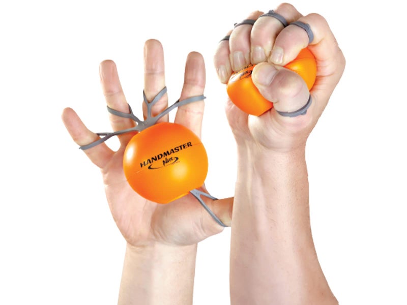 Handmaster Plus Physical Therapy Hand Exerciser - Forearm Exerciser with Stress Relief Ball - Hand Therapy Balls for Exercise, Training - Finger Exerciser & Strengthener - Firm Tension, Orange - Image 1