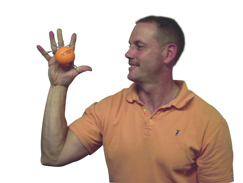 Handmaster Plus Physical Therapy Hand Exerciser - Forearm Exerciser with Stress Relief Ball - Hand Therapy Balls for Exercise, Training - Finger Exerciser & Strengthener - Firm Tension, Orange - Image 4